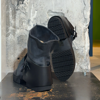 schuhe trippen stiefel schwarz fume