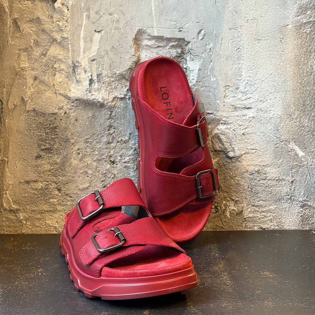 schuhe sandale 1e240 lofina rot dacapo aachen