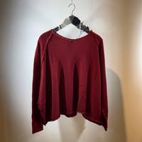 pullover rundholz frauen wolle rot dacapo aachen