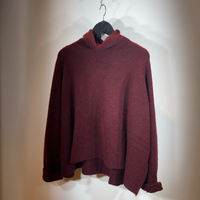 pullover rundholz frauen wolle rot dacapo aachen
