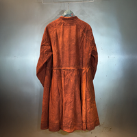 bluse kleid rundholz baumwolle rostorange