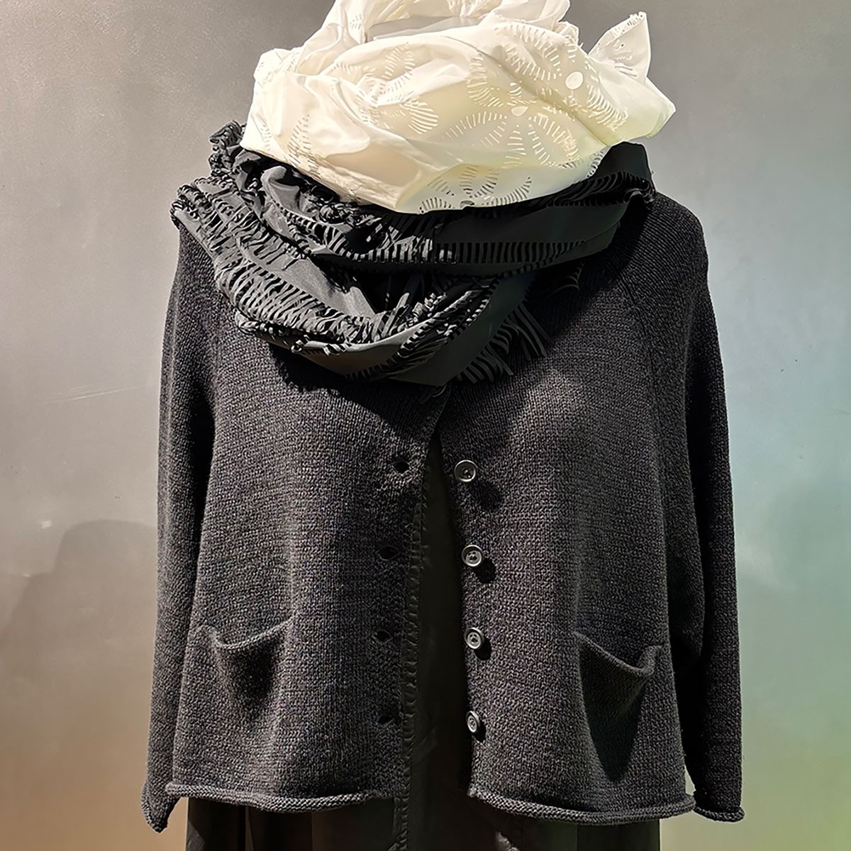 strickjacke rundholz