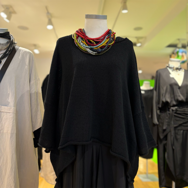 pullover rundholz frauen schwarz